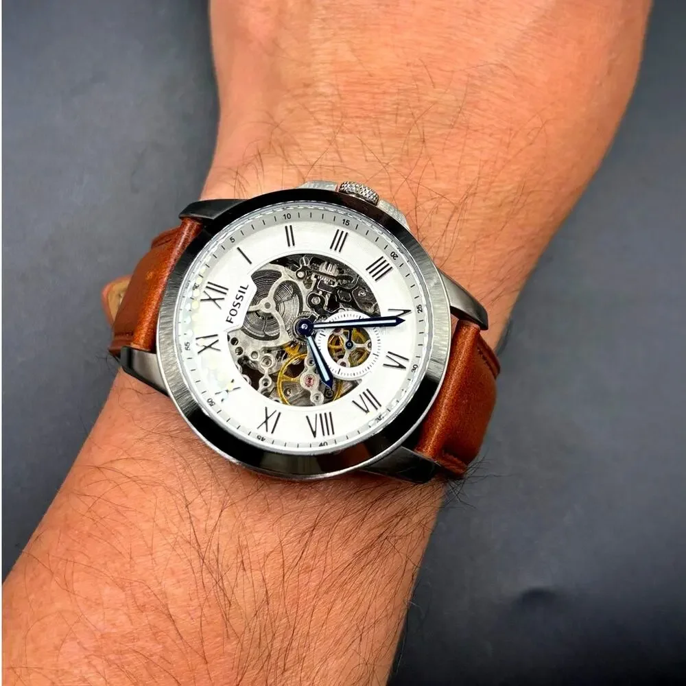Fossil Grant ME3053 Automatic Skeleton Men’s Watch 44mm